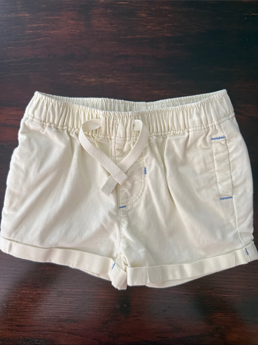 Edgehill Collection Light Yellow Drawstring Cotton Shorts
